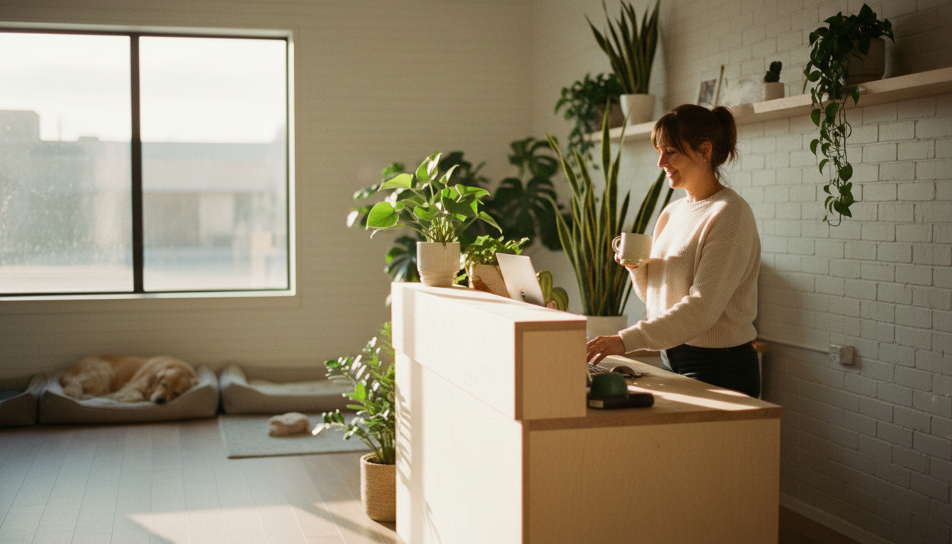 A calm morning at a boarding reception
